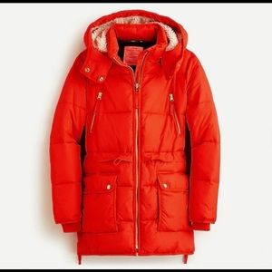 This is NWT J Crew coat - note it’s a Medium Tall and more orange than red.